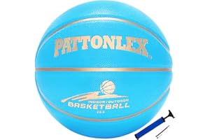 PATTONLEX Basketballs 28.5" Leather Basketballs Official Size 6 Indoor Outdoor Basketball Youth Women(Deflated)