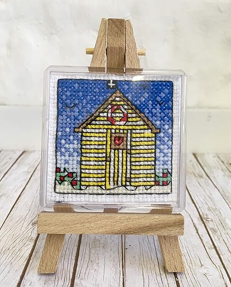 Diseño de caseta de playa imán para nevera juego de punto de cruz ...