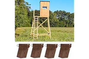 Deer Stand Brackets, 4x4 Powder Coated Steel Elevator Brackets for Outdoor Hunting Platform, Elevated Deer Blinds, Tower Stan