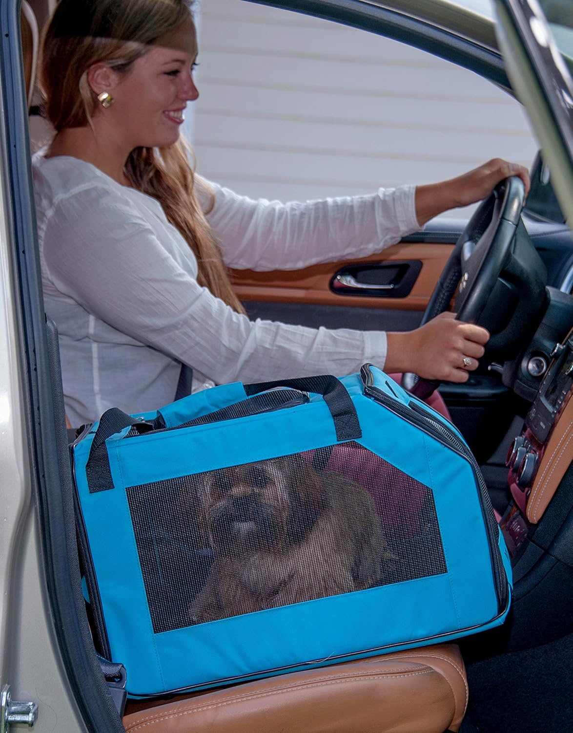 Pet Gear Signature Pet Car Seat & Carrier for Cats and Dogs up to 20-pounds, Aqua : Automotive Pet Safety Products : Pet Supplies