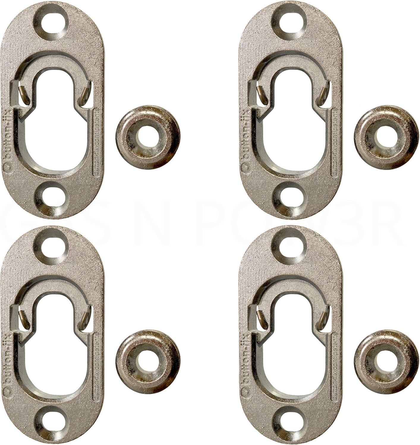 Button Fix Type 1 Metal Fix Bracket Fixing with Stainless Steel Retaining Spring for Fire Retardant Panels Marine Interiors