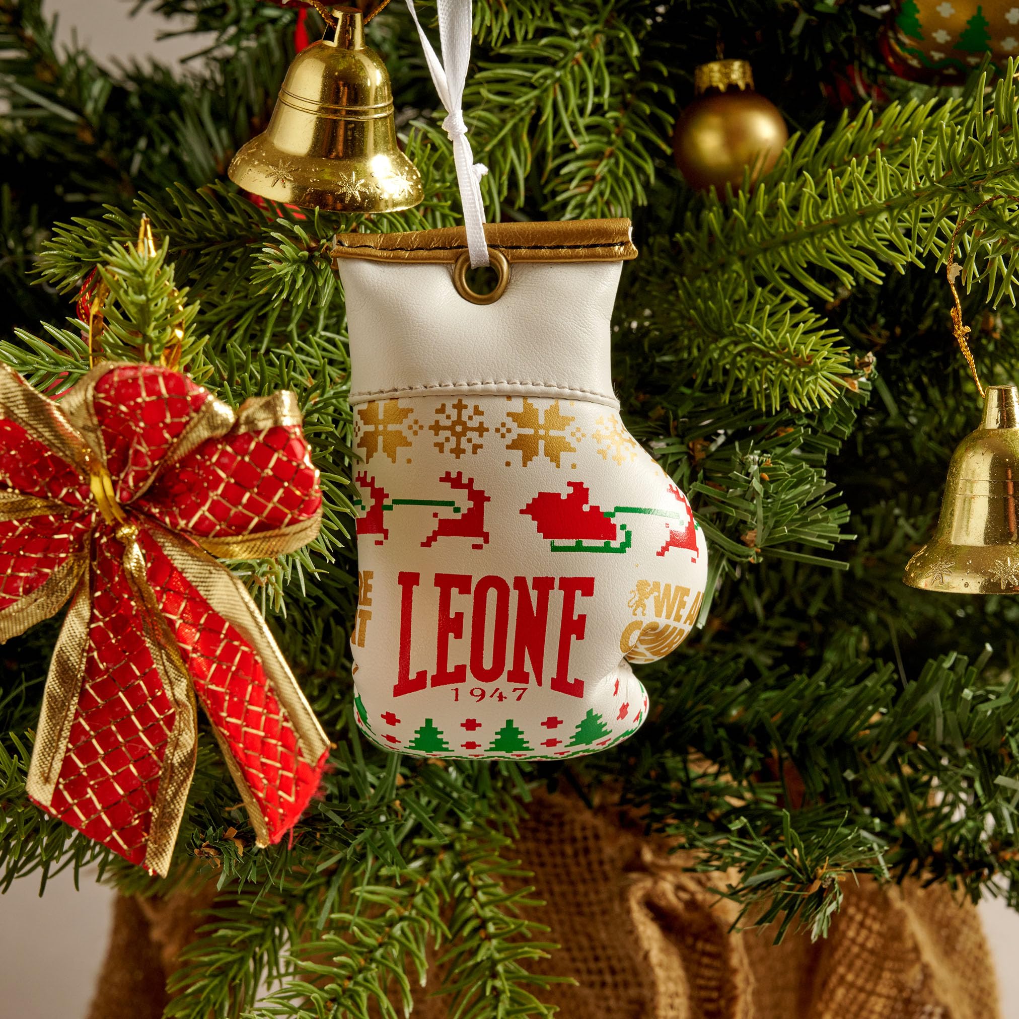 LEONE 1947, Mini guanto Xmas, Unisex - Adulto, bianco, Taglia Unica, AC23X