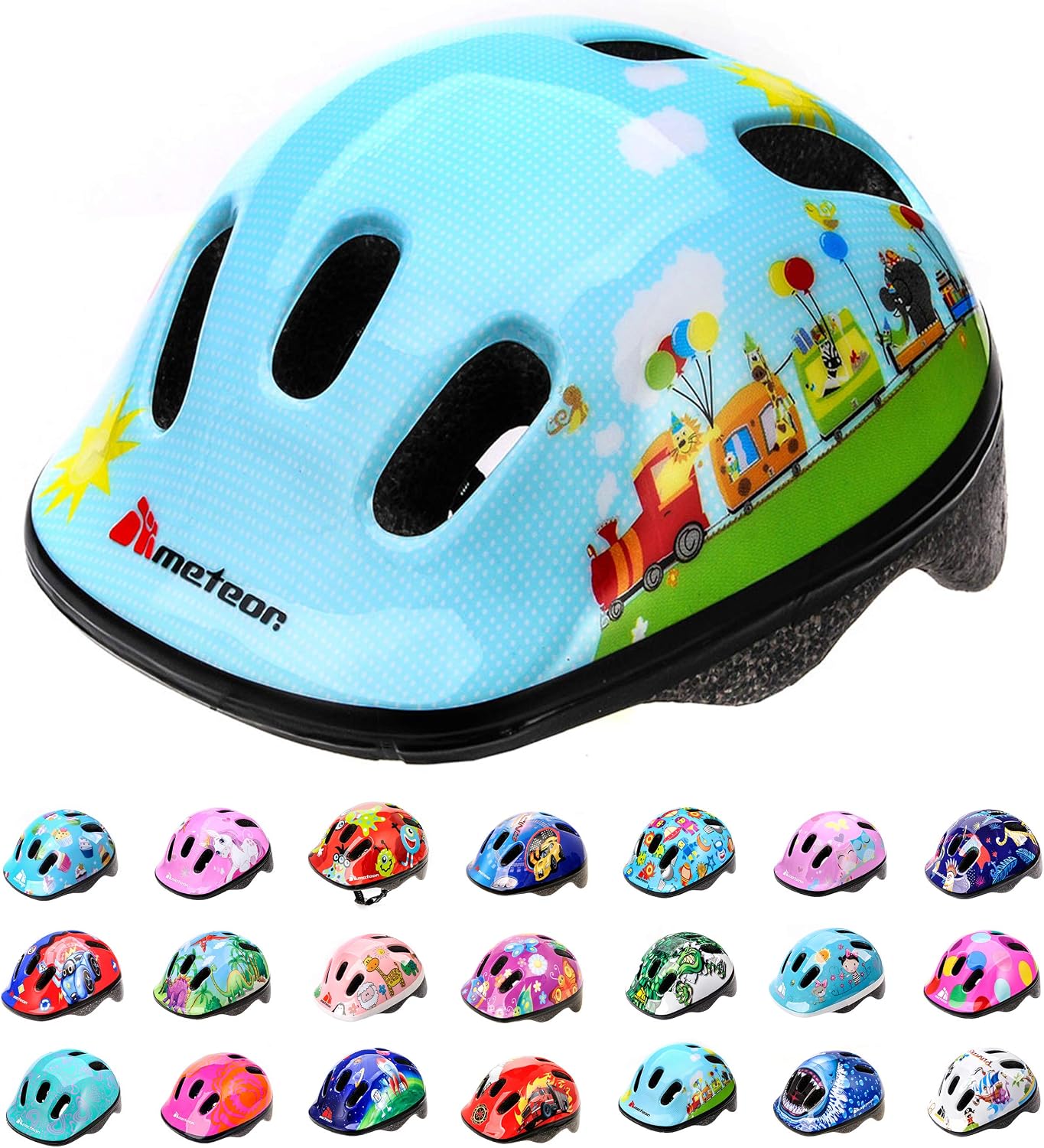 Meteor Kids Bike Helmet Train XS 44-48 cm, Toddler & Child Cycling Helmet
