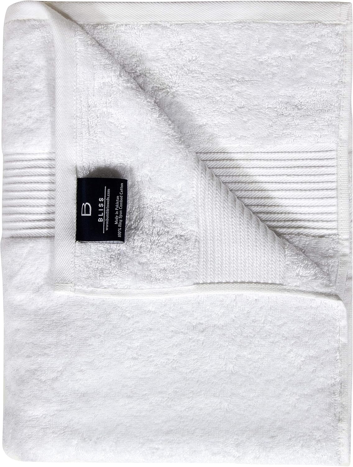 Bliss Luxury Combed Cotton Bath Towels - 27" x 54" Standard Size Premium Quality Bath Sheet - 650 GSM - Soft, Absorbent (White): Kitchen & Dining