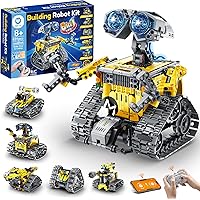 Sillbird Robot Building Kit with Remote Control Gifts for Kids Boys Ages 8-13, Coding STEM Robotic Technic Racer Car Toys for