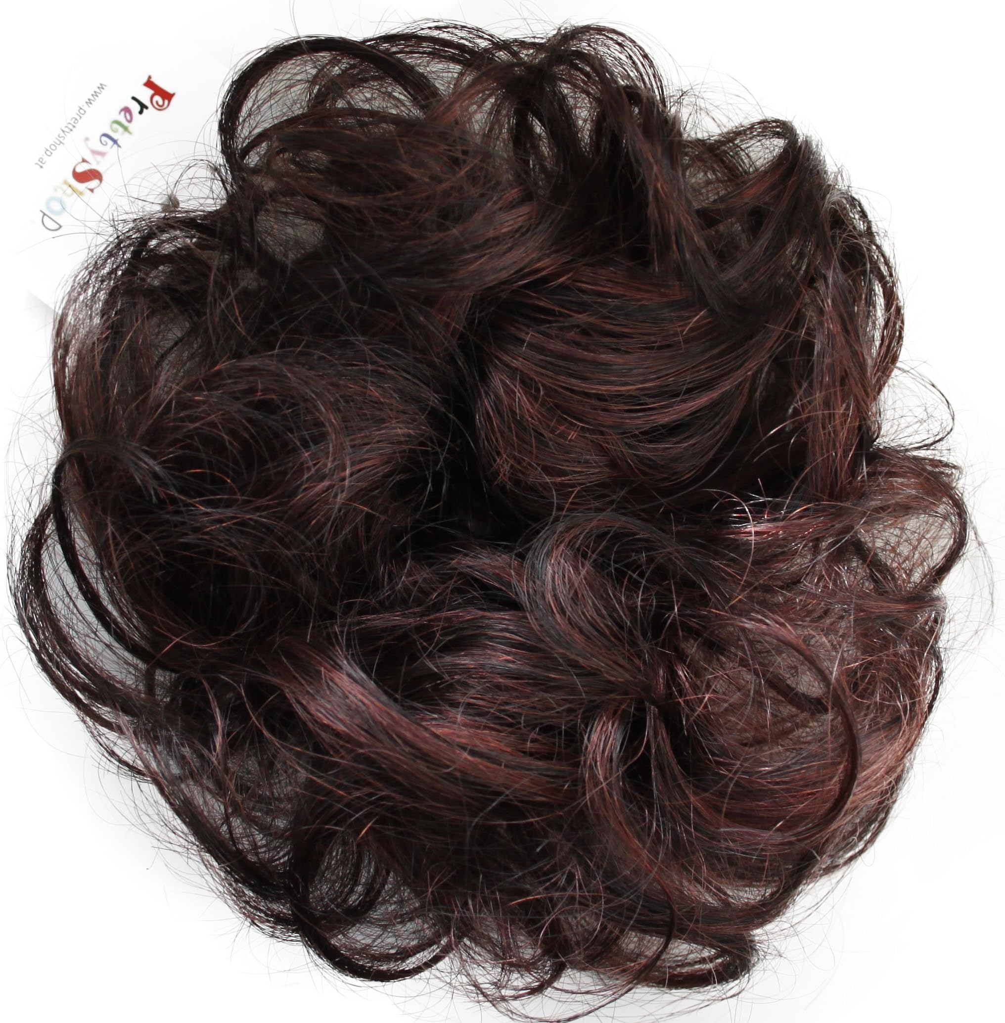 PRETTYSHOP 100% Human Hair Up Scrunchie Scrunchy Extensions, Black, Size No Size