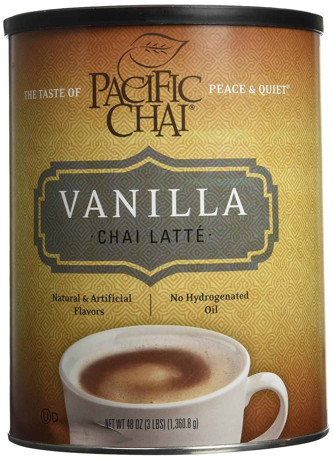 Pacific Chai Vanilla Instant Powdered mix, 48oz canister ( Packaging