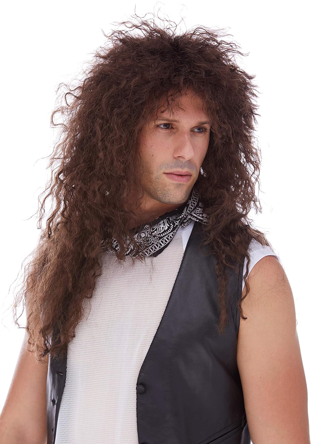 Amazon Com Brown Heavy Metal Synthetic Hair Wig Hair