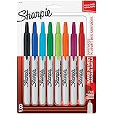 Sharpie Retractable Fine Point Permanent Markers, 8 Colored Markers (32730PP)