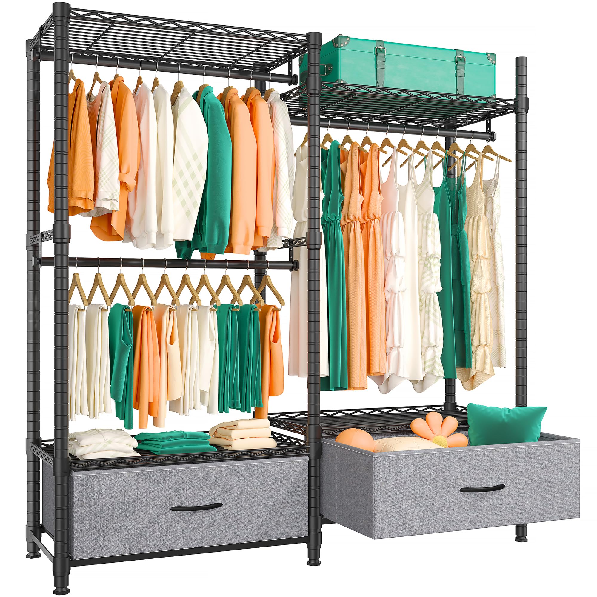 Mua REIBII 46.5”W Clothes Rack Clothing Rack for Hanging Clothes 150 ...