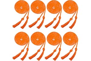 Trounistro 8 Pieces Graduation Cords Yarn Honor Cords with Tassel for College Graduation Students (Orange)