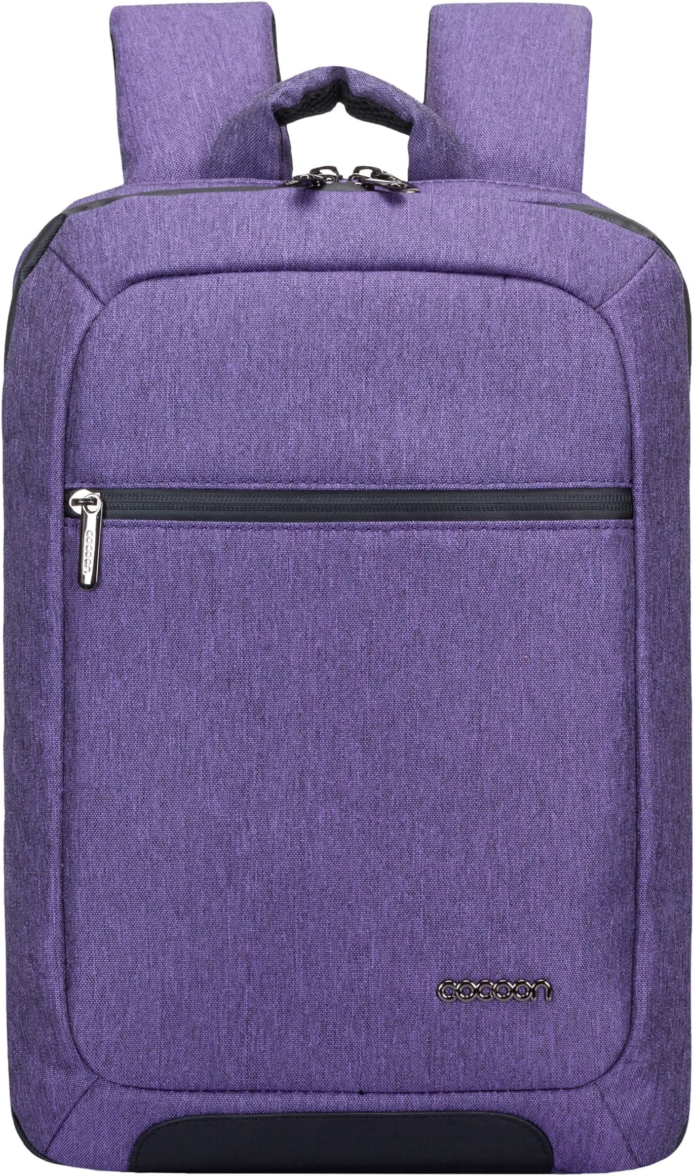 COCOON - SLIM | Laptop Backpack up to 15,6" | Front Pocket GRID-IT | Tablet Pocket | Document Folder Pocket with Zip | Nylon - Purple