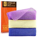 UJFQBH 3 Pieces African Bath Sponge African Net