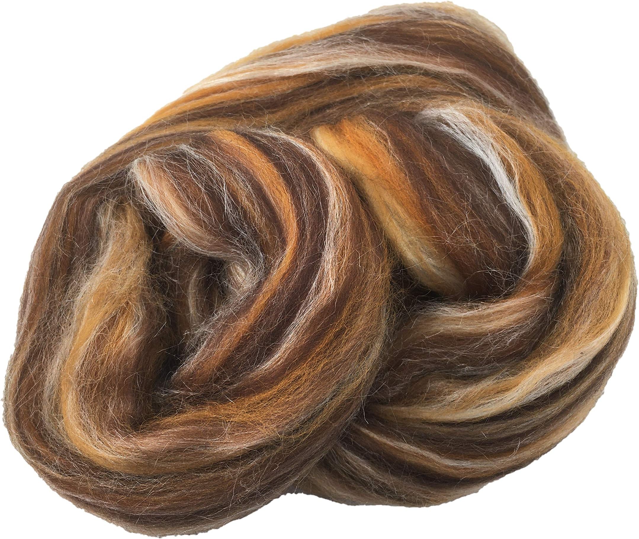 Molten Designs Merino Felting Wool with Silk - Amber Vein