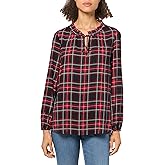 Tommy Hilfiger Womens with Tie Long Sleeve Blouse Sportswear Top