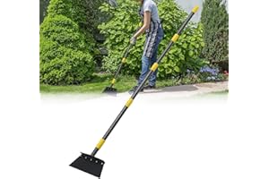 Garden Cleaning Shovel, 63" Adjustable Floor Scraper Long Handle Heavy Duty Tool, Multifunctional Flat Shovel Gardening Tools