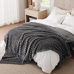 Bedsure GentleSoft Grey Full Blanket for Bed - Cozy