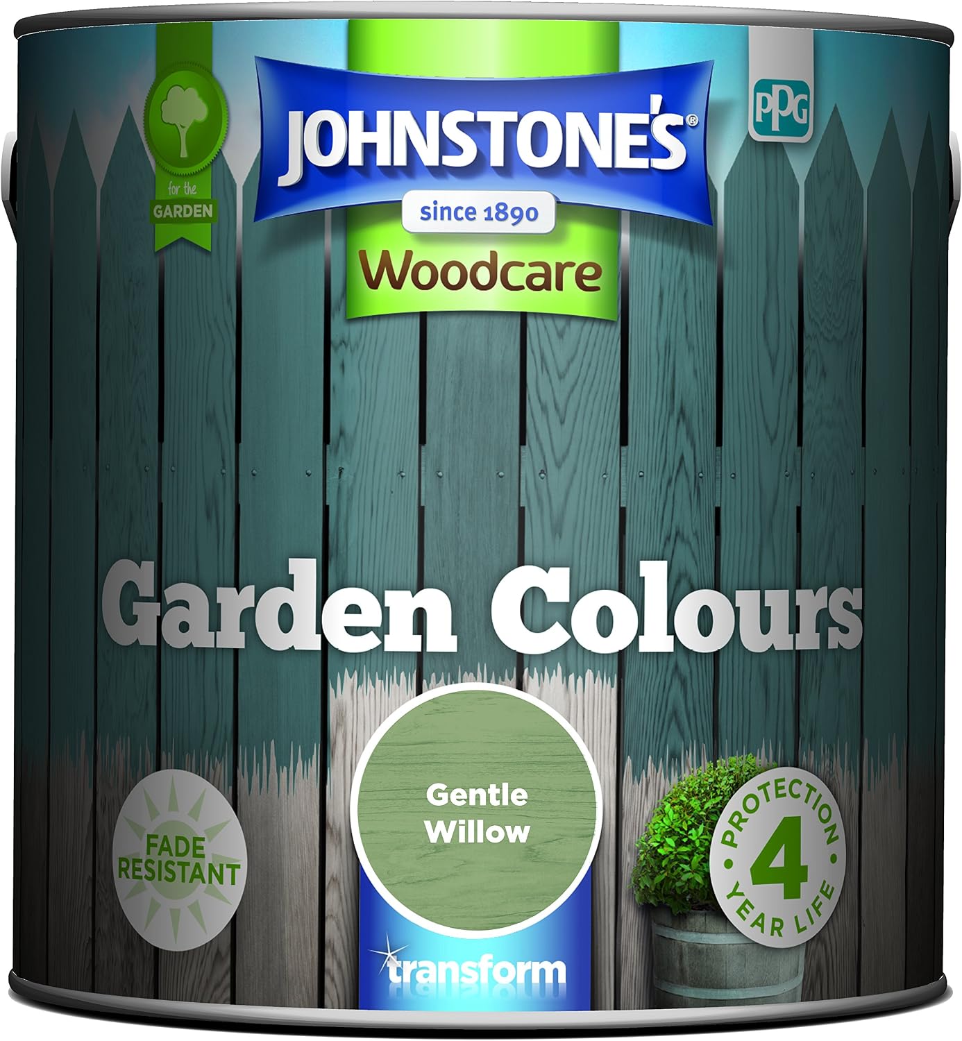Johnstone’s, Garden Colours, Gentle Willow, Exterior Wood Paint, Fade Resistant, Suitable for Garden Furniture Outdoors