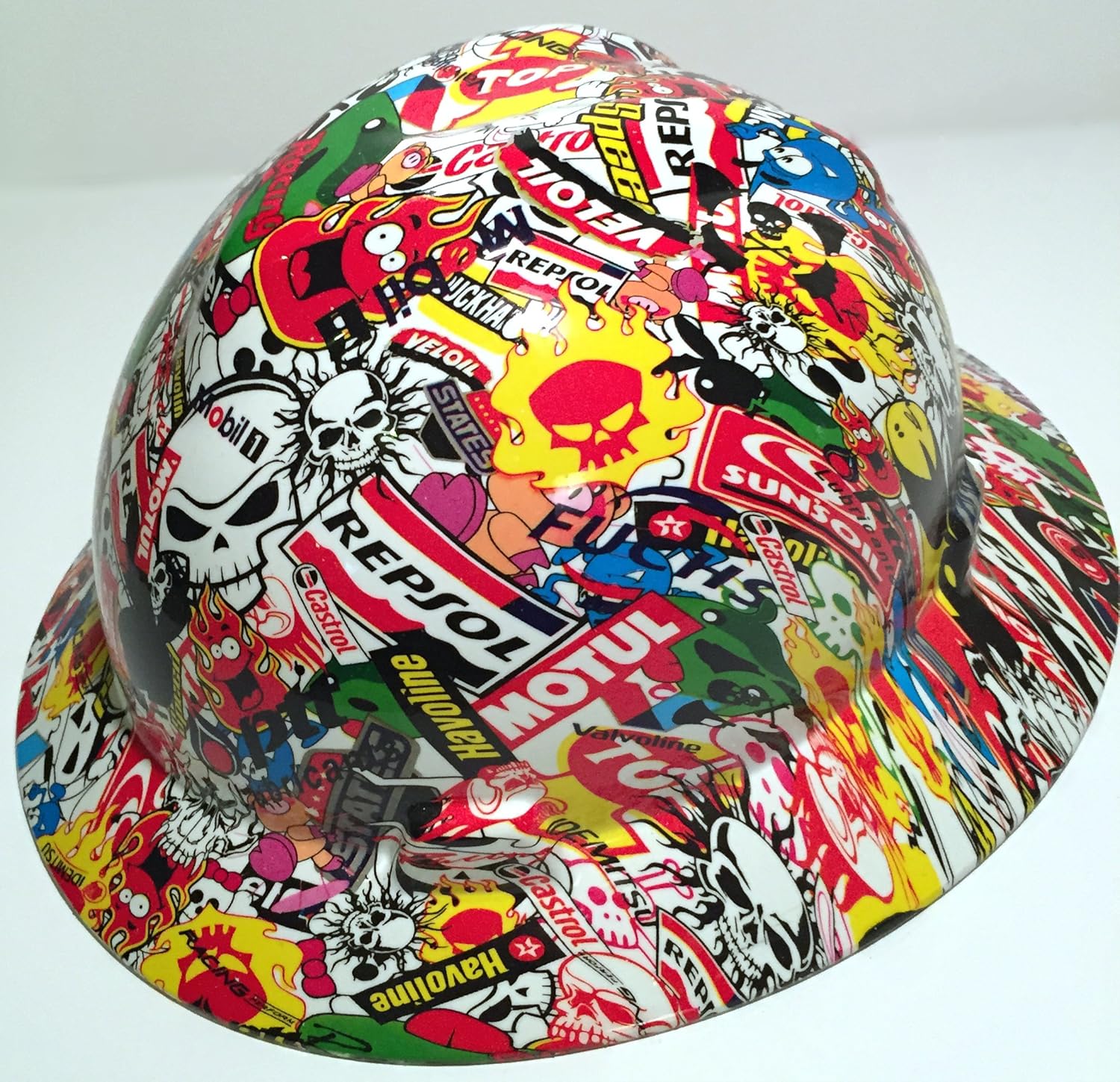 Armor Custom Hard Hats Sticker Bomb Full Brim Hard Hat