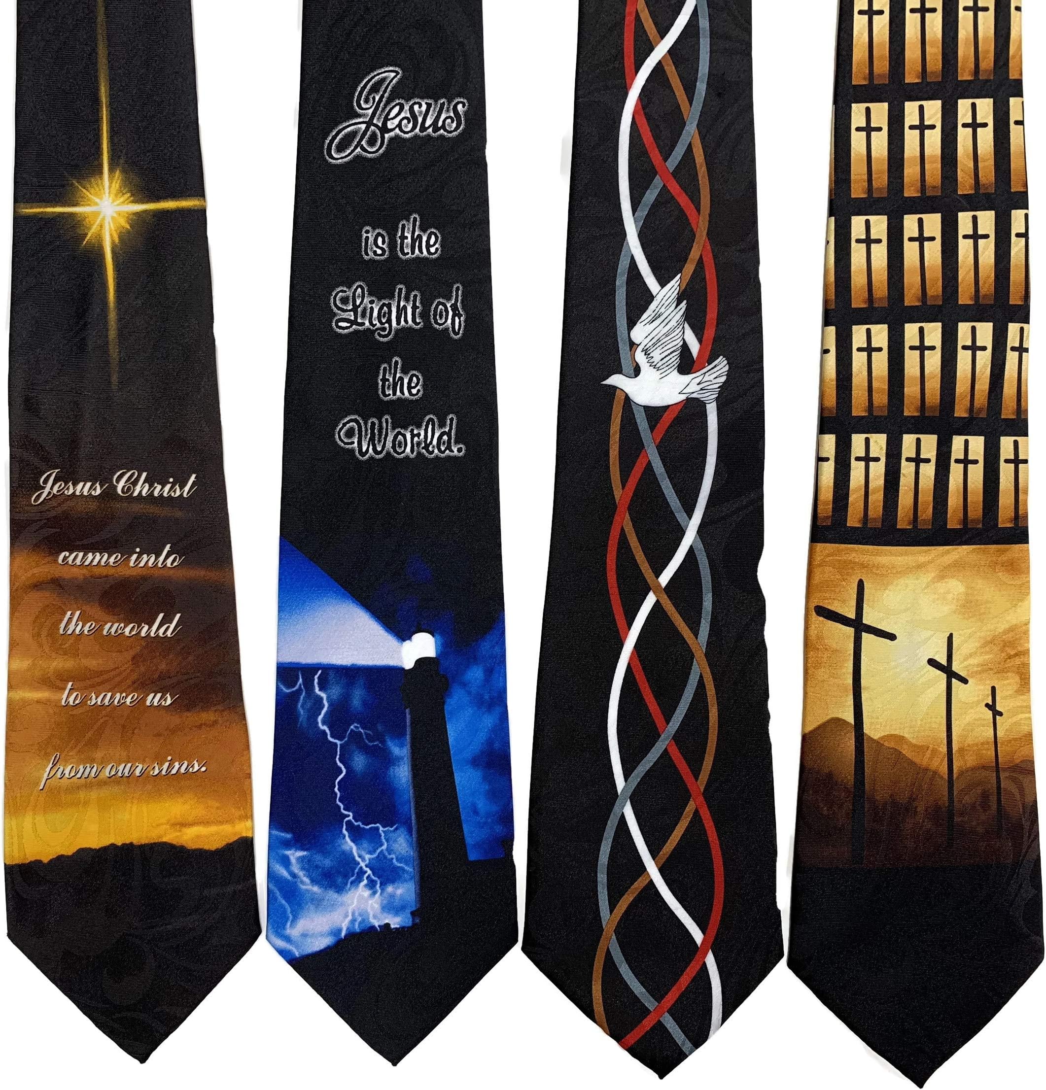 Steven Harris Pack Of 4 Mens Christian Religious Neckties
