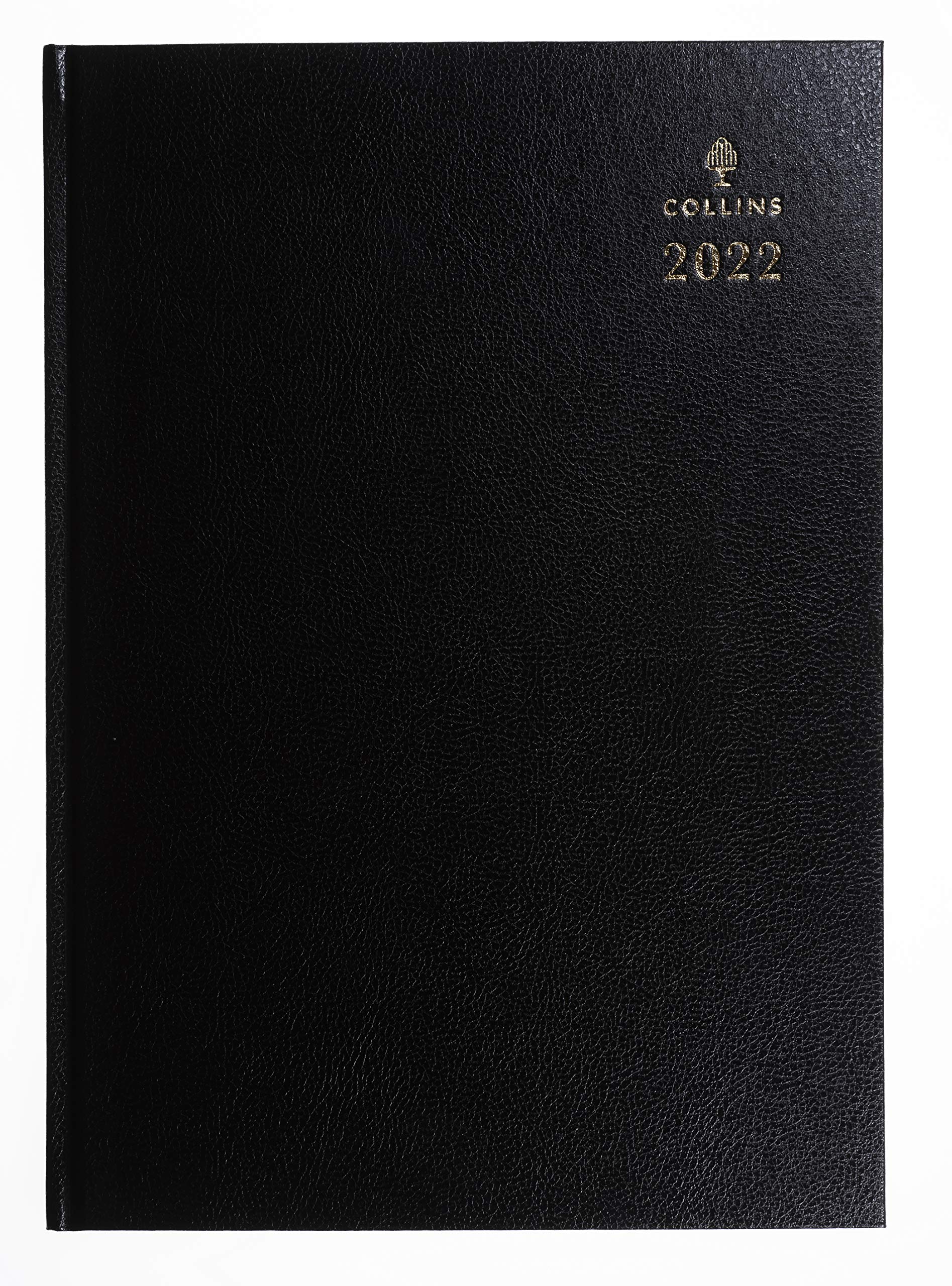 Collins Desk A4 Two Pages to a Day 2022 Diary - Black