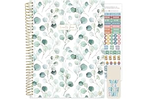 bloom daily planners 2024 (8.5" x 11") Calendar Year Day Planner (January 2024 - December 2024) - Weekly/Monthly Dated Agenda Organizer with Tabs - Boho Greenery