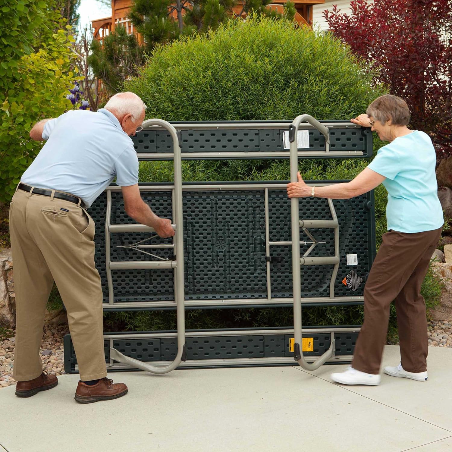 Lifetime 22123 Folding Picnic Table, 6 Feet, Hunter Green : Folding Patio Tables : Garden & Outdoor
