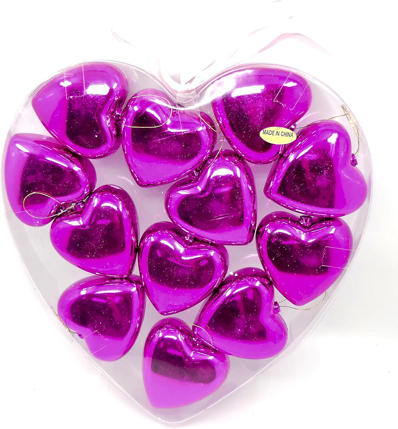 Amazon Com Valentine S Day Heart Ornaments Plastic Heart Box Shatterproof Hearts Kitchen Dining