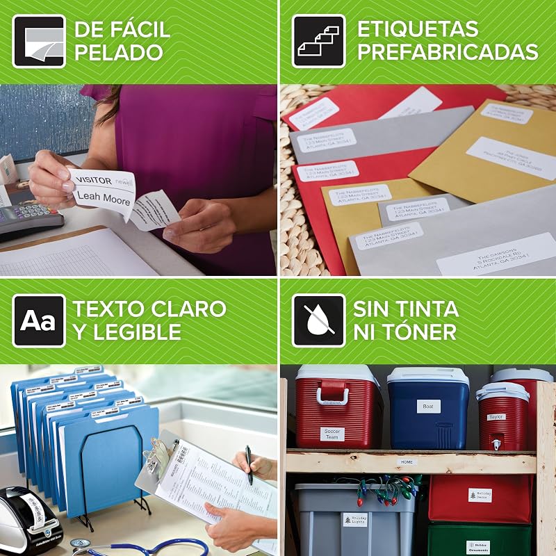 Etiquetas Multiusos Autênticas LW | 54 mm נ70 mm | 12 rolos de etiquetas 320 com suporte fácil de remover (3.840 peças) | autoadesivas | para etiquetadoras LabelWrite