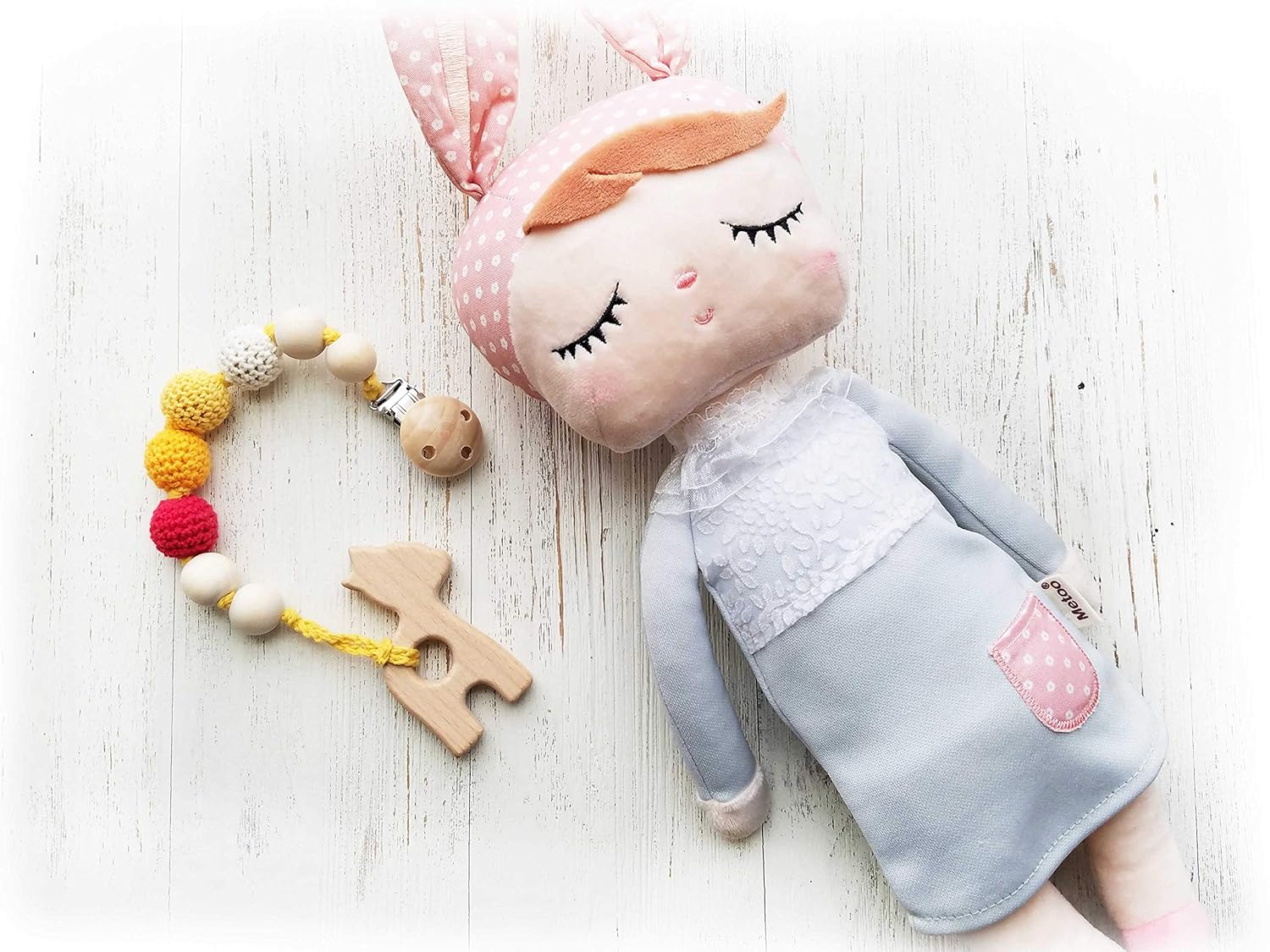 Wearベビーシャワーgift Toy Mali B071yl5t8q Interchangeableおしゃぶりホルダーストラップ ダミーclip 天然木製teething Wood Unfinished By 歯がため 今年人気のブランド品や Www Brti Co Zw