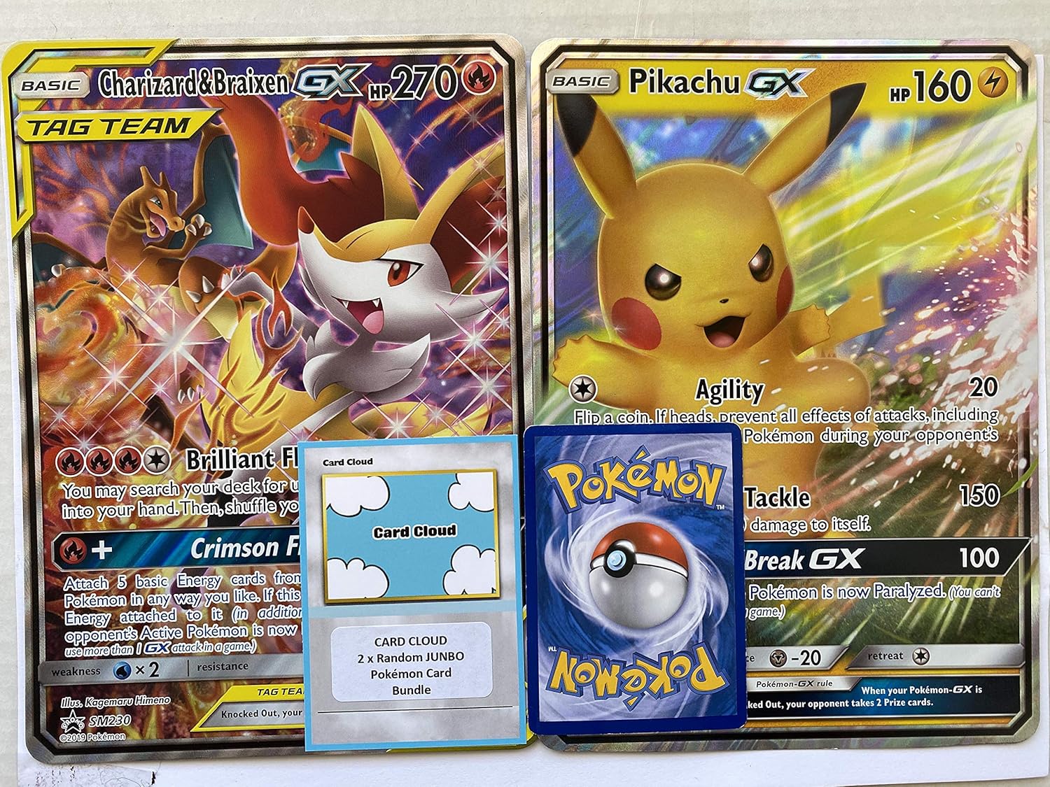 Card Cloud 2x Random JUMBO (Oversized) Pokemon Cards Bundle - BigaMart