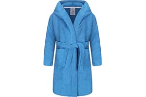 FunnyPaja Kids Soft Towel Hooded Robe Cotton Bathrobe for Boys 5-16 Years
