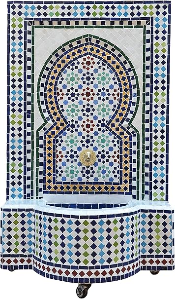 Marokkanischer orientalischer ORIGINAL Mosaik Gartenbrunnen Brunnen