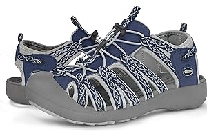GRITION Hiking Sandals Women Closed Toe, Waterproof Lightweight Adjustable Hiking Athletic Sandals, Breathable For Beach Summer Adventure Comfortable Outdoor Sport