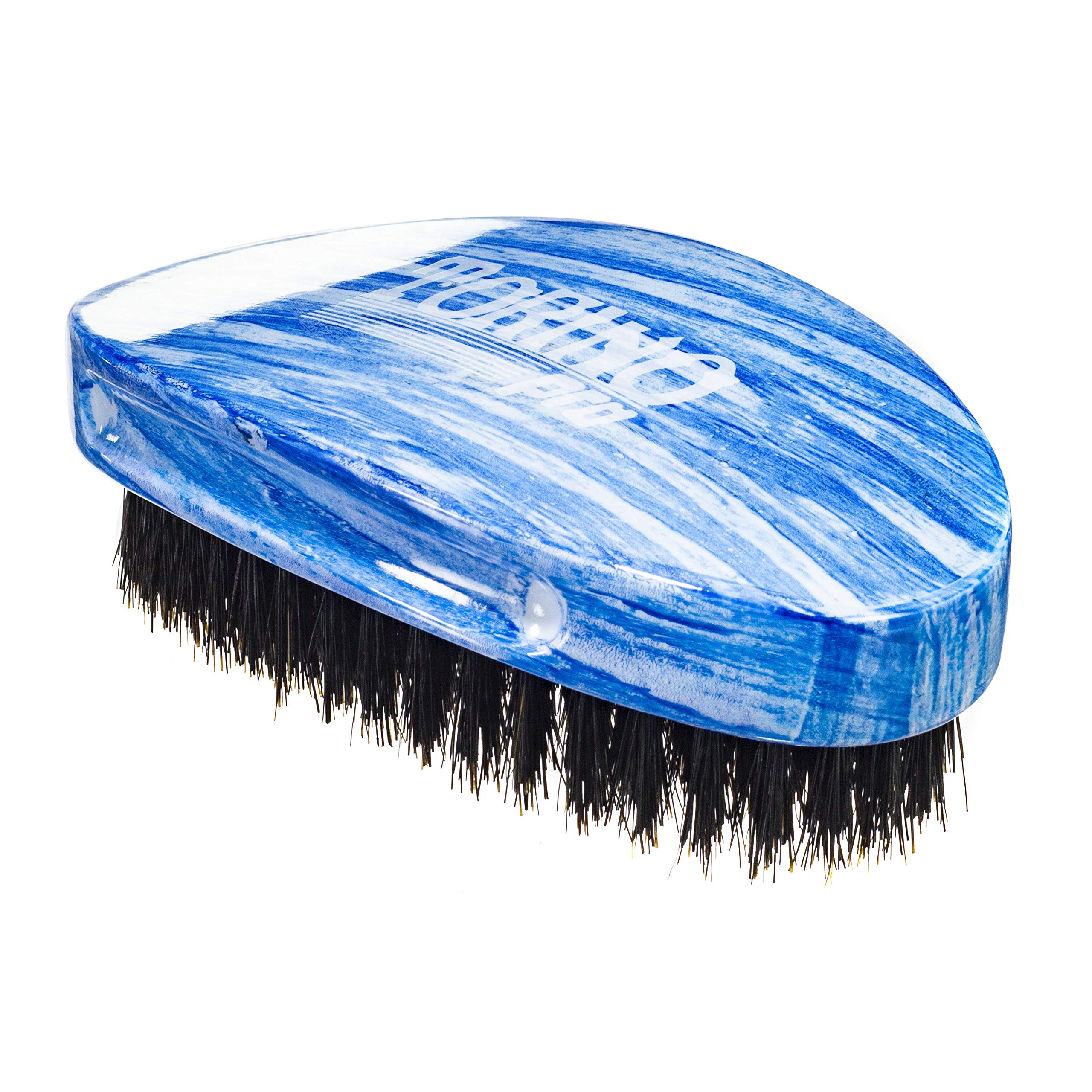 Torino Pro Medium Wave Brush #19 - Curve Palm Medium Hair brush for 360 Waves- 100% medium boar bristle Curved Hair brush for men