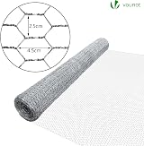 VOUNOT Galvanized Hexagonal Chicken Wire Mesh Roll 1m x 25m 25mm view 2