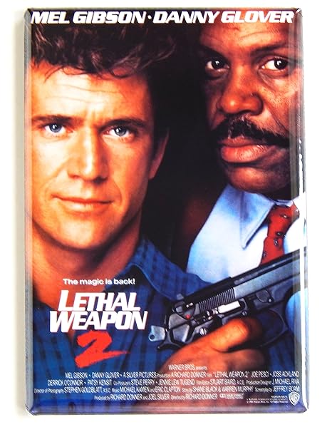 Arma letal 2 Póster de película imán para nevera (2 x 7,62 cm ...