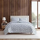 Eddie Bauer - Quilt Set, Super Soft Bedding with Matching Sham, Silky Smooth & Breathable, Classic Home Essentials (Wes Fish Blue, Twin)