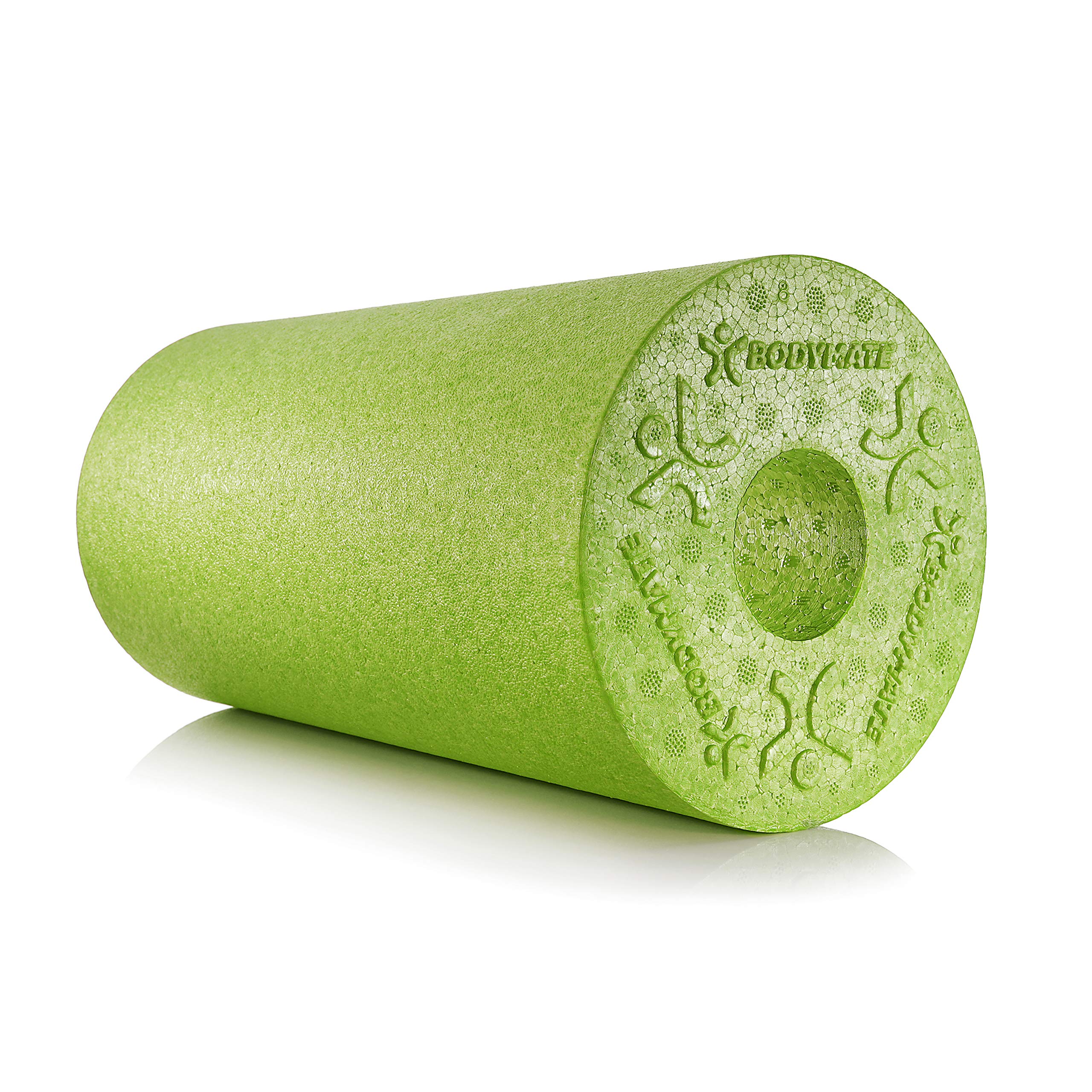 Bodymate Fascias Massage Roller Standard Length 30 cm Diameter 15 cm Medium Hardness + Free E-Book – Apple Green