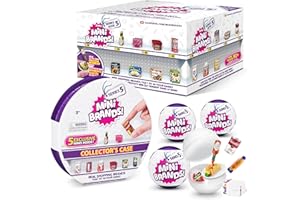 Mini Brands Series 5 Collector's Kit by ZURU (3 Capsules + 1 Collector's Case) - Amazon Exclusive Mystery Capsule Real Miniature Brands