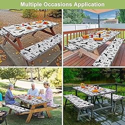 Picnic Table Cover with Bench Covers Camping
