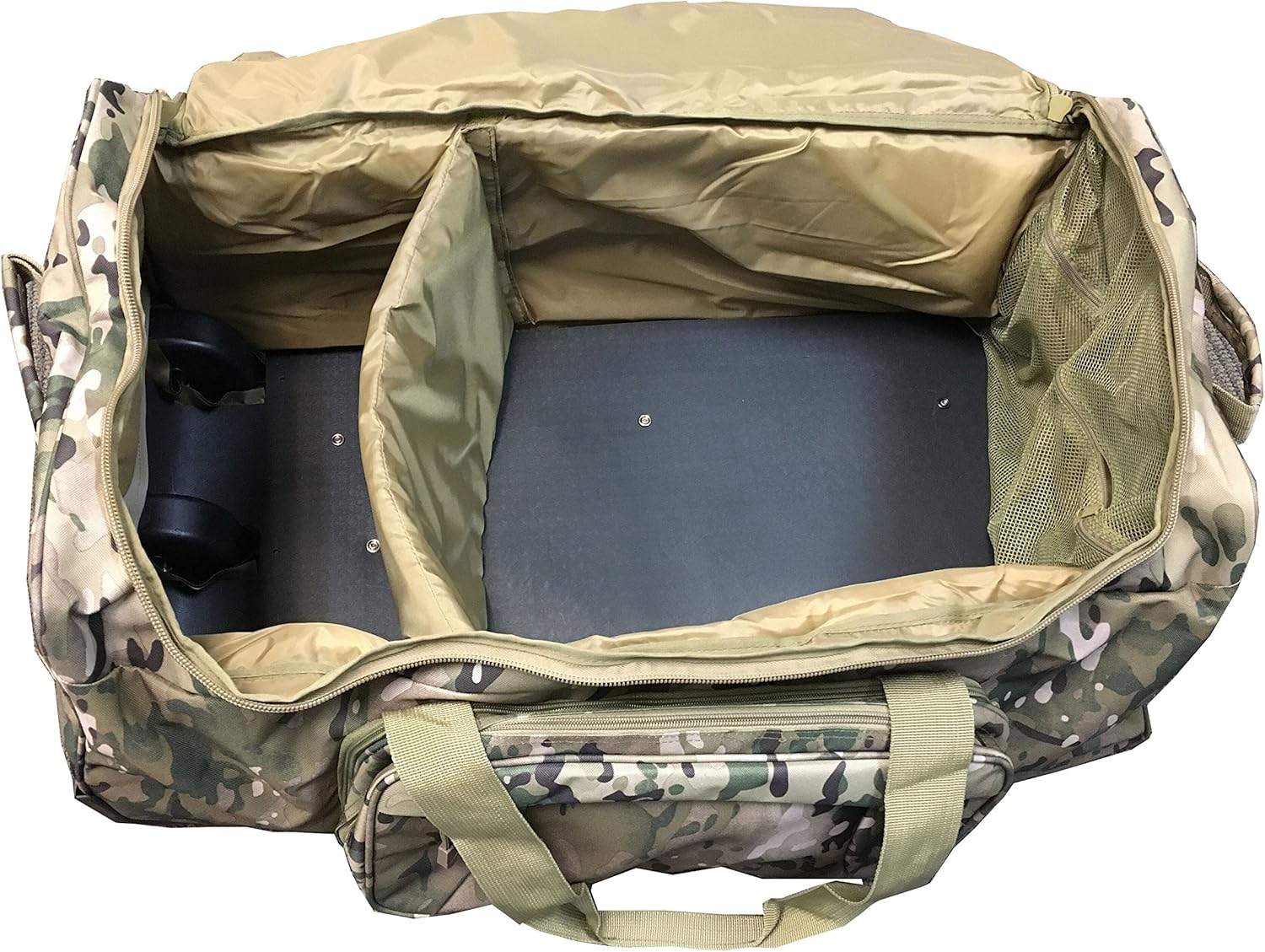 Military Tactical Wheeled Deployment Trolley Duffel Bag Heavy-Duty Camping Hiking Running Trekking (08360A Multicamo) : Sports & Outdoors