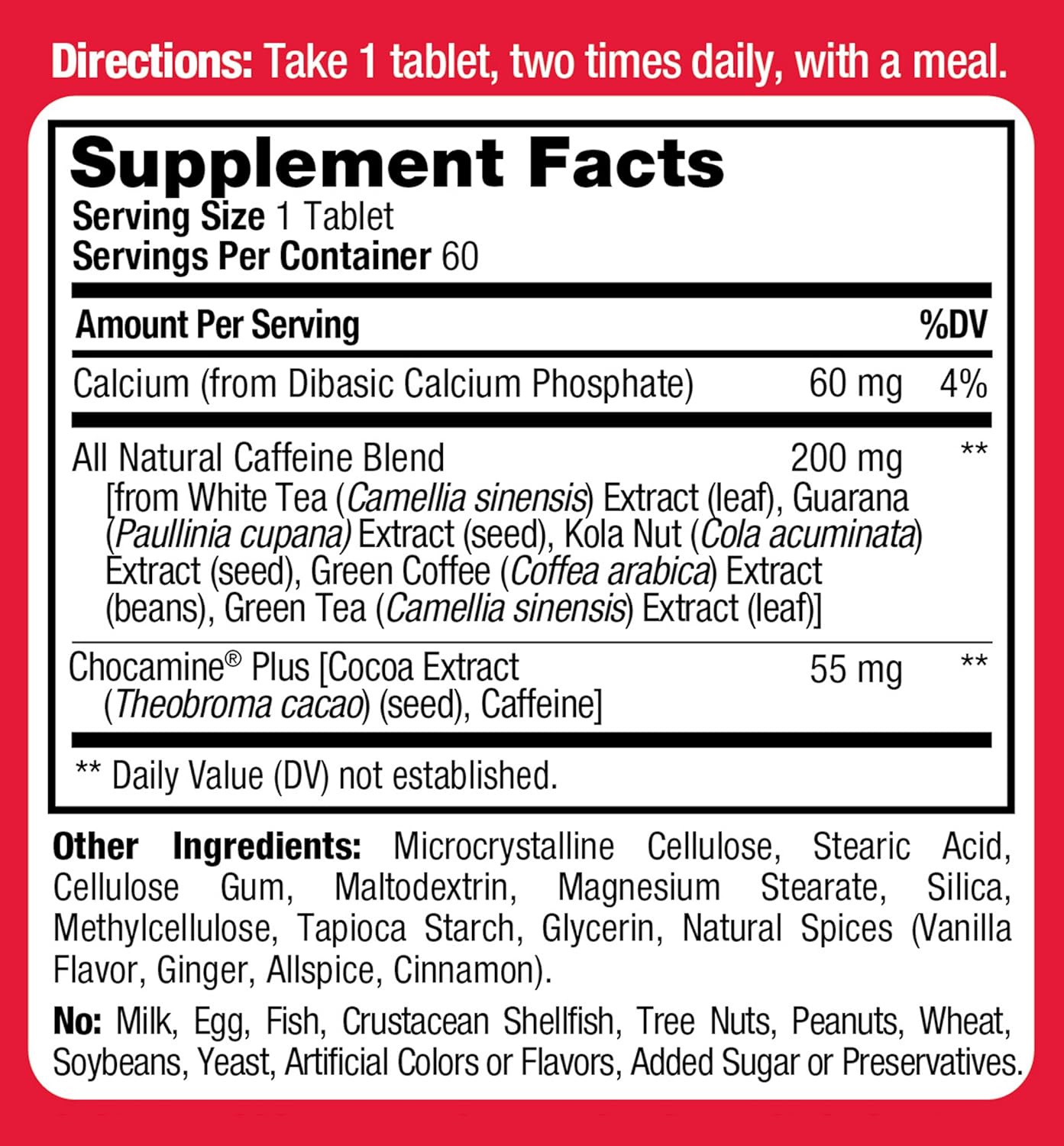 PROLAB Advanced Caffeine Tablets, 60-Count: Health & Personal Care