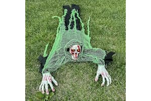 XONOR Halloween Crawling Ghost Groundbreaker Prop Yard Decoration with Horror Voice and Flashing Eyes for Halloween Outdoor Yard Haunted House Decoration