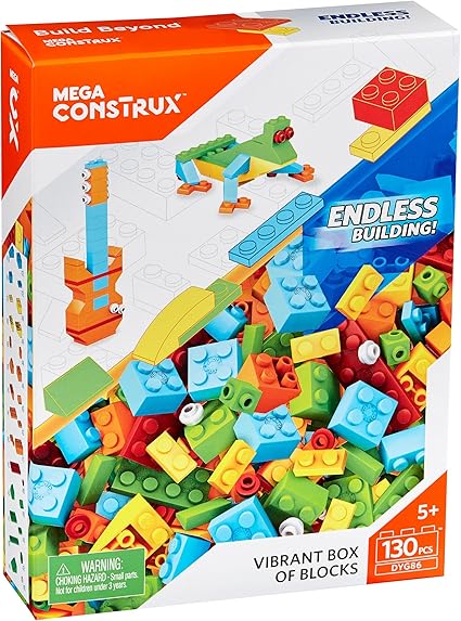 mega construx vibrant box of blocks