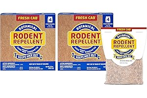 Fresh Cab Rodent Repellent; Quickly Repelling Pests from Treated Areas; Preventing Re-Infestation for up To 3 Months; Safe for Children, Pets and the Environment; Non-Toxic; 8-Scent Pouches
