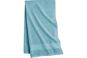 Lacoste Heritage 100% Supima Cotton Bath Sheet, Celestial, 35" x 70" – Highly Absorbent & Quick Drying, Premium Super Soft Bath Towel, Bathroom Essential, Gift for All Occasions, Machine Washable