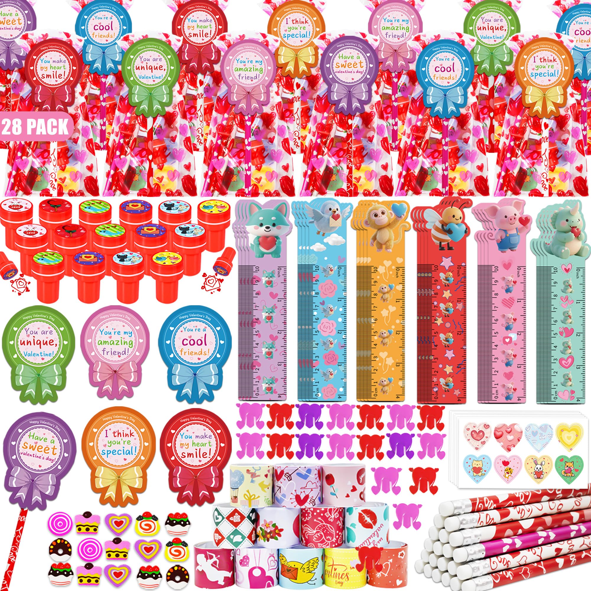 Photo 1 of ***MISSING PIECES SELLING AS INCOMPLETE*** KPHNGB Valentines Day Gifts for Kids, Bulk School Classroom Valentines Stationery, Valentines Goodie Bags Stuffers, Valentines Cards for Kids Party Favors Exchange