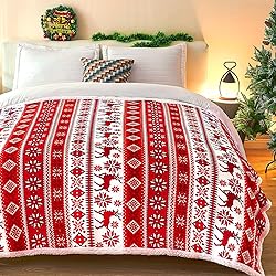 inhand Sherpa Christmas Throw Blanket for