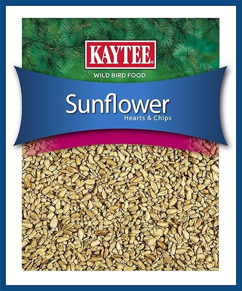 KAYTEE SUNFLOWER HEARTS & CHIPS WILD BIRD FOOD FOR CARDINALS, CHICKADEES, FINCHES, GOLDFINCHES, GROSBEAKS, NUTHATCHES, AND TITMICE, 14 LB